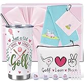 Frerdui Funny Golf Gift for Women, 12PCS Golf Accessories Kit with 20 OZ Golfing Tumbler, Towel, 4 Designed Golf Balls and 4 Tees, Perfect Birthday or Christmas Gifts Set for Women