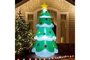 DR.DUDU 5 FT Inflatable Christmas Tree, LED Light up Xmas Tree Blow up Decorations for Christmas Party Indoor Outdoor Yard Garden Lawn Holiday Party