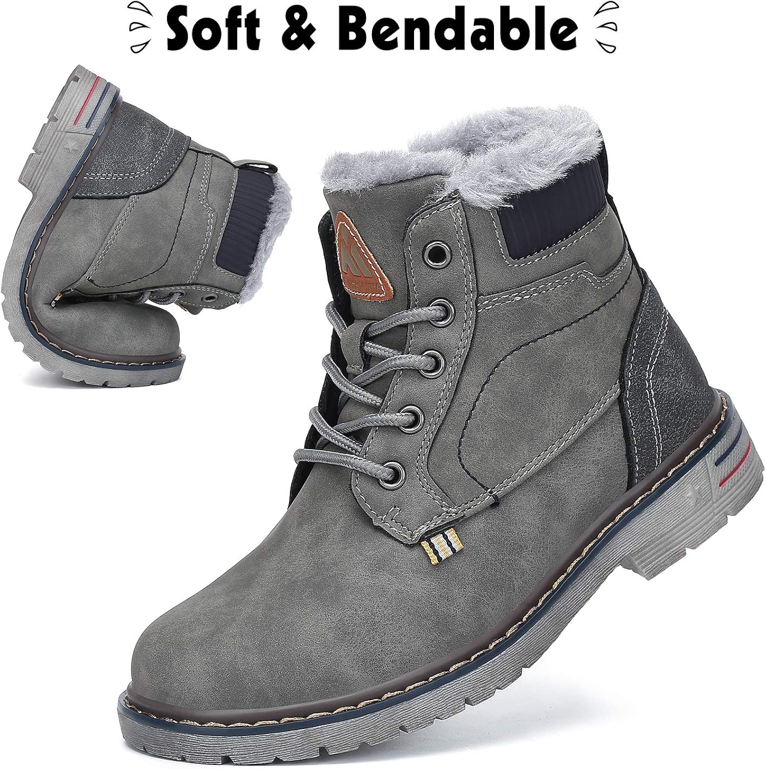  | Mishansha Kids Snow Boots Water Resistant Warm Inside Boys Girls Hiking Boots Cold Weather Non Slip Winter Boot (Toddler/Little Kid/Big Kid) | Snow Boots