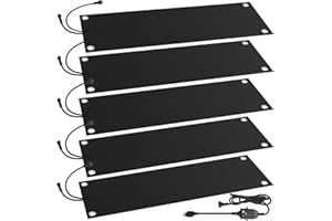 5 Pcs Heated Snow Melting Mats,10 x 30 in No-Slip Rubber Heated Outdoor Mats,Snow and Ice Melting Mats for Winter Outdoor Sta