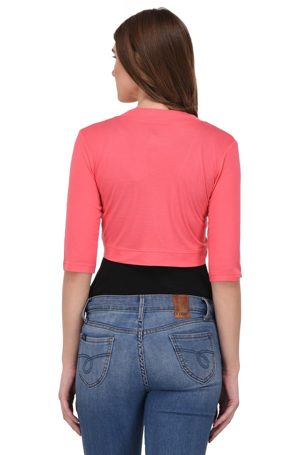 espresso women's 3/4th sleeve open shrug - pack of 2