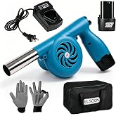 ELSOON Electric Bellows Portable Fireplace Tools 12V 5000 RPM Fan Bellows Fire Wood Stove Blower Outdoor BBQ Camping Fire Fan
