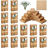 Leinuosen 36 Pack Lily Flower Jewelry Gift Boxes Bulk with Stickers Small Gift Packaging Boxes with Lids for Women Necklace Earring Display Wedding Birthday Anniversaries, 2.2 x 3.4 x 1.1 In