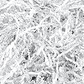 Outus 2 LB White Crinkle Cut Paper Shred Filler Shredded Papers Confetti Gift Boxes Basket Crinkle Paper Filler Packing Grass Cushion Shredded Tissue Stuffing Christmas Wedding Birthday Wrapping Decor