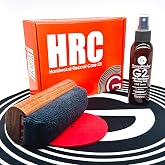 GrooveWasher Vinyl Record Cleaning Kit &ndash; Handcrafted Hardwood Handle with Scratch-Free Microfiber Pad, Essential LP Care System Includes G2 Cleaning Fluid Spray + Bonus, Erase Fingerprint Oils &amp; Dirt