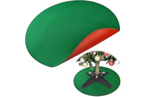EMSIOK Reversible Christmas Tree Stand Mat, 28 Inch Round Christmas Tree Floor Protector Red and Green Christmas Tree Pad Waterproof Felt Xmas Tree Mat for Under Christmas Tree to Protective Floor