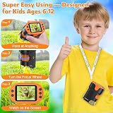 BEBANG Digital Microscope for Kids 4K Screen 1000X w 32GB Case Slides view 5