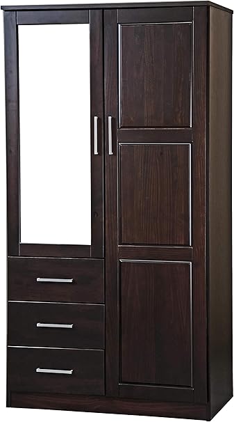 Amazon Com Metro Solid Pine Wood Wardrobe Armoire Closet With