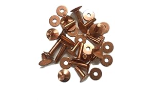 OUTFITTERS SUPPLY Copper Rivets & Burrs,1-Inch, No. 9 Size, 1 Pound ≈ 95 Sets, Rust-Proof, Ideal for Belts, Halters, Bridles, Collars, Leather-Crafting, Tack Repairs