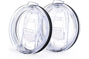 Prurex 2 Pack 20 oz Tumbler Lids,Replacement Spill Proof Splash Resistant Slider Mug Toppe for Yeti Ramble and More Coffee Mugs,Straw Friendly