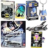 Knight Bat Wonder Batman Pop! Figure Patchwork DC Hero Card Pack with Retro Batmobile Forever Wheels Premium + Bitty pop Blind Bag