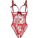 Avidlove Women One Piece Lingerie Sexy Lace Babydoll Mini Bodysuit