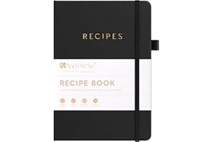 And Per Se Recipe Book to Write in Your Own Recipes, Blank Recipe Book with Water-Resistant Hardcover, Empty CookBook to Orga