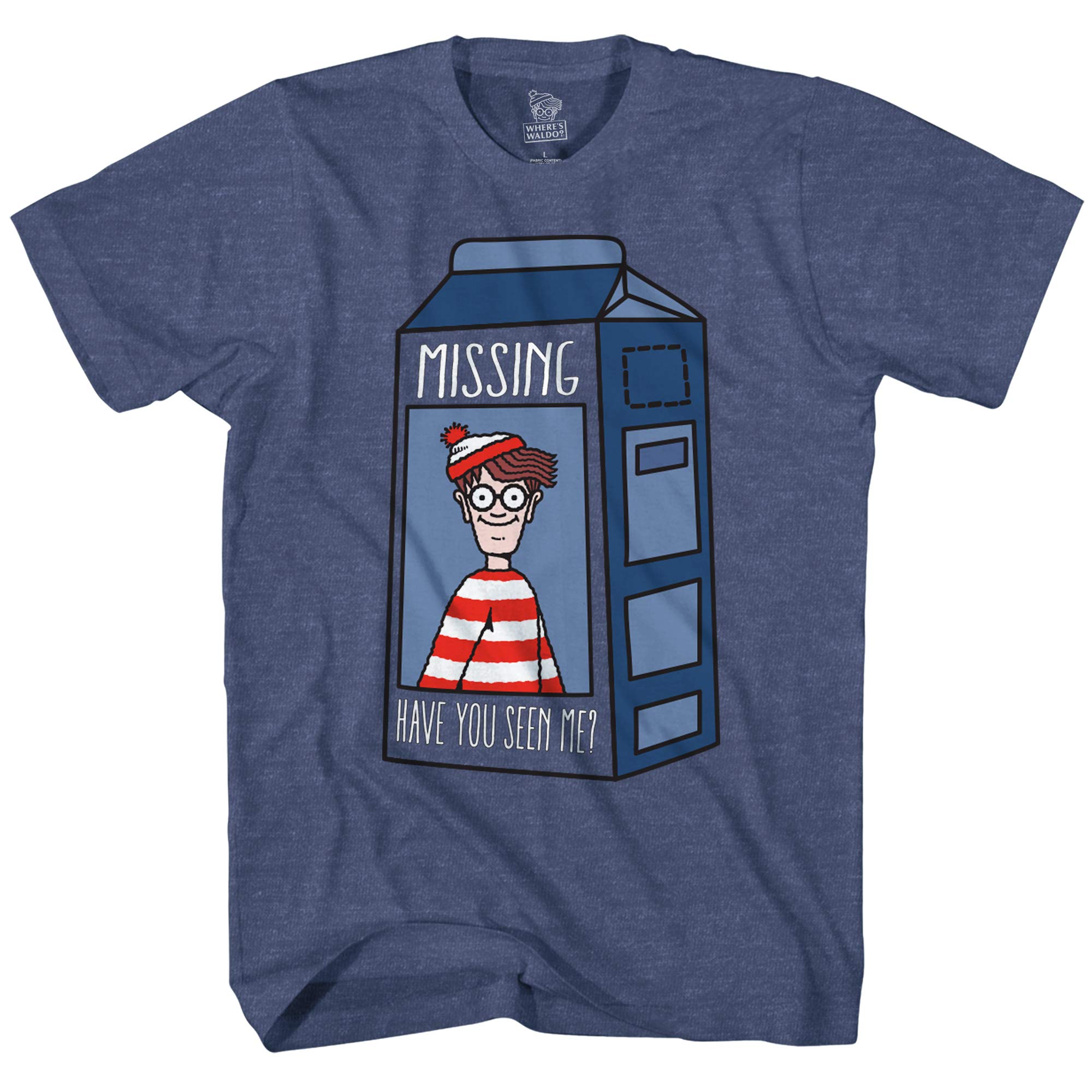 Where's Waldo Mens Missing Shirt Missing Milk Carton Mens T-Shirt