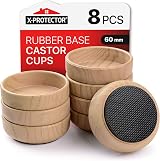 X-Protector Rubber Base Castor Cups Ø60mm 8 pcs Floor Protection