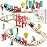 Tiny Land Wooden Train Set for Toddler - 39