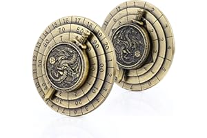 Haxtec Spinner Dice 7-in-1 Metal DND Dice Set Unique Dice Spinner Antique for Dungeons and Dragons DND Gifts RPG Role Playing Rotate Gaming Dice