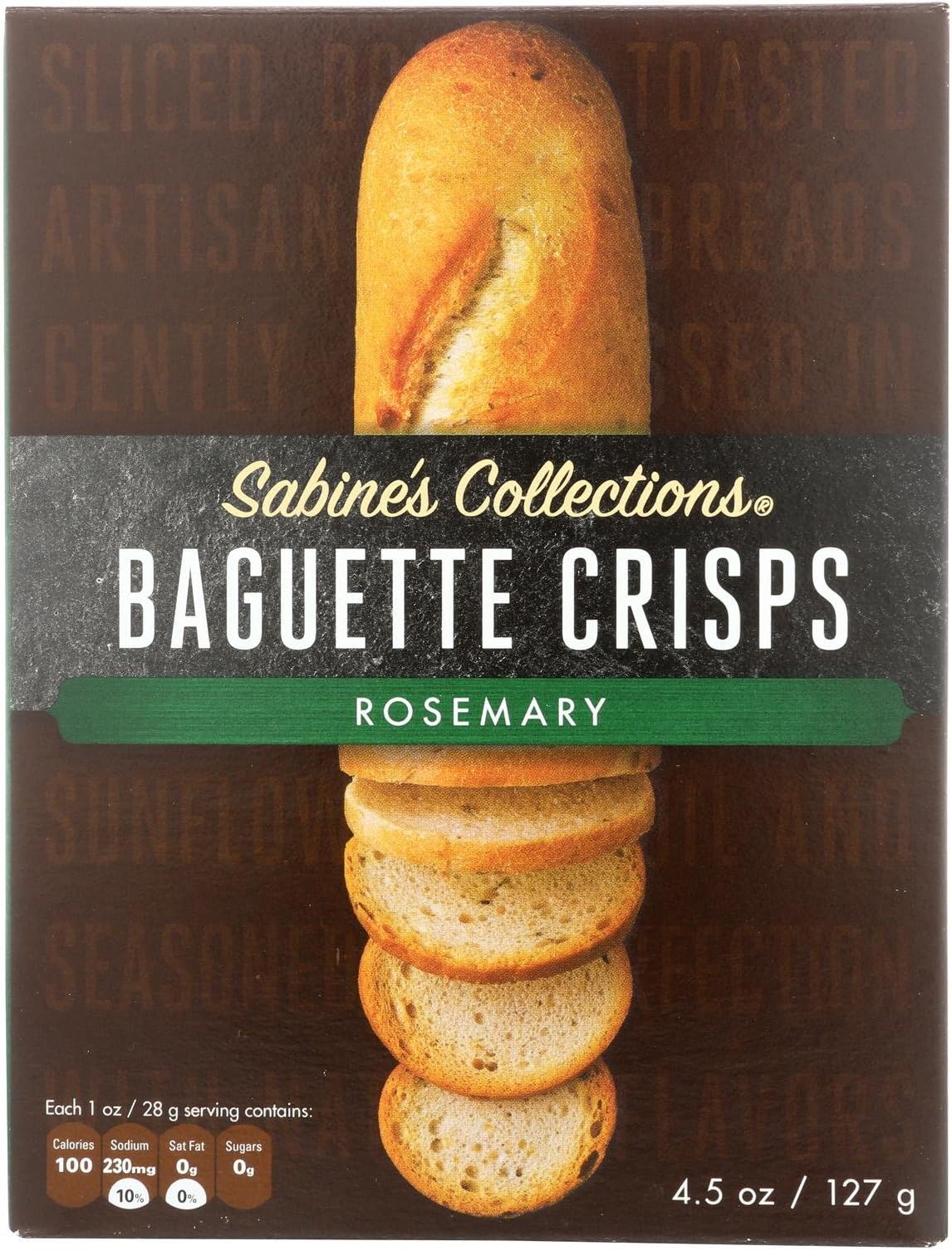 Sabine's Collections Baguette Crisps Rosemary, 4.5 oz
