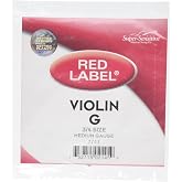 Super Sensitive Red Label Violin G String 3/4 Medium