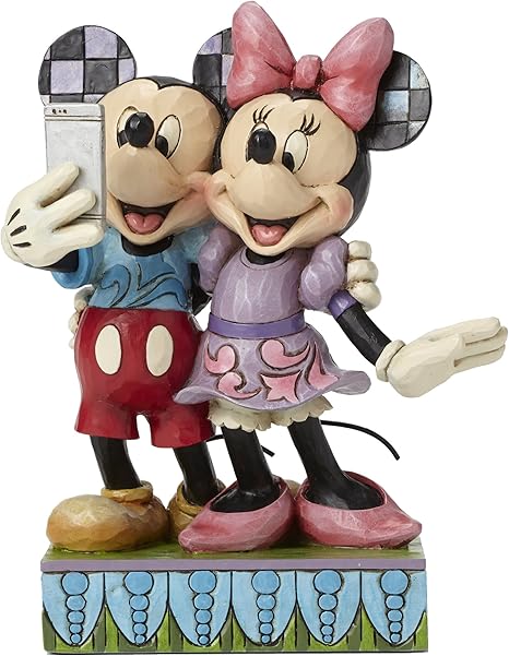 Amazon Enesco ディズニー トラディション By ジム ショア ミッキー ミニーセルフィー Dtr 置物 オブジェ オンライン通販