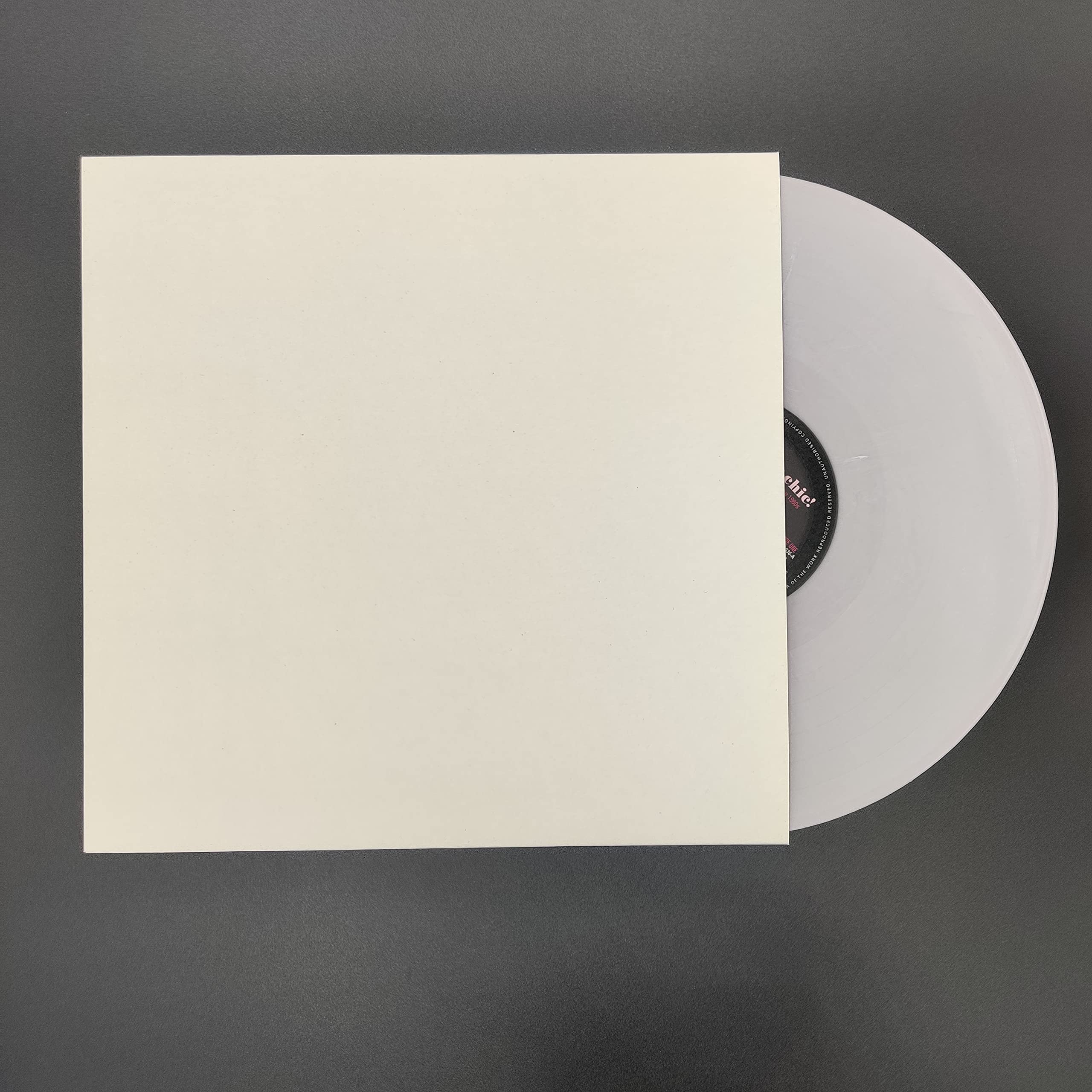 12" White Card Record Sleeve 3mm Jacket Matt (10)