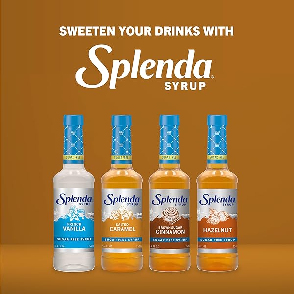 SPLENDA COFFEE SYRUP, FRENCH VANILLA, SUGAR FREE, FLAVORED LIQUID SYRUPS FOR DRINKS, 750 ML BOTTLE