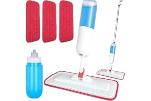 Spray Mop for Floor Cleaning Microfiber Wet Jet Mop - with a Refillable Spray Bottle and 3 Washable Microfiber Pads Home or C
