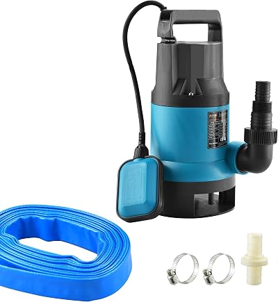 KATSU Garden Submersible Water Pump 400W with 10m 32mm Hose & Quick Connector