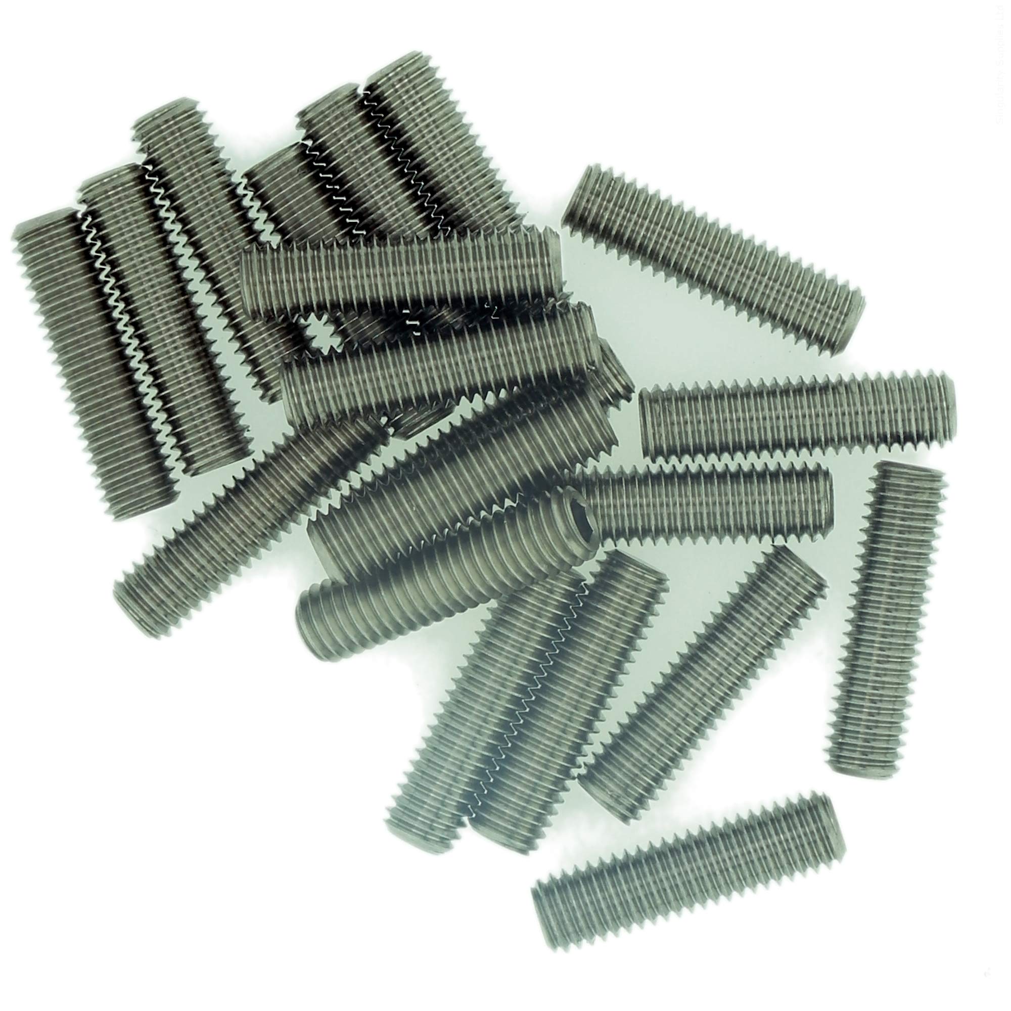 M5 (5mm x 10mm) Hex Socket Grub Screw (Flat Point) - Stainless Steel (A2) (Pack of 20)