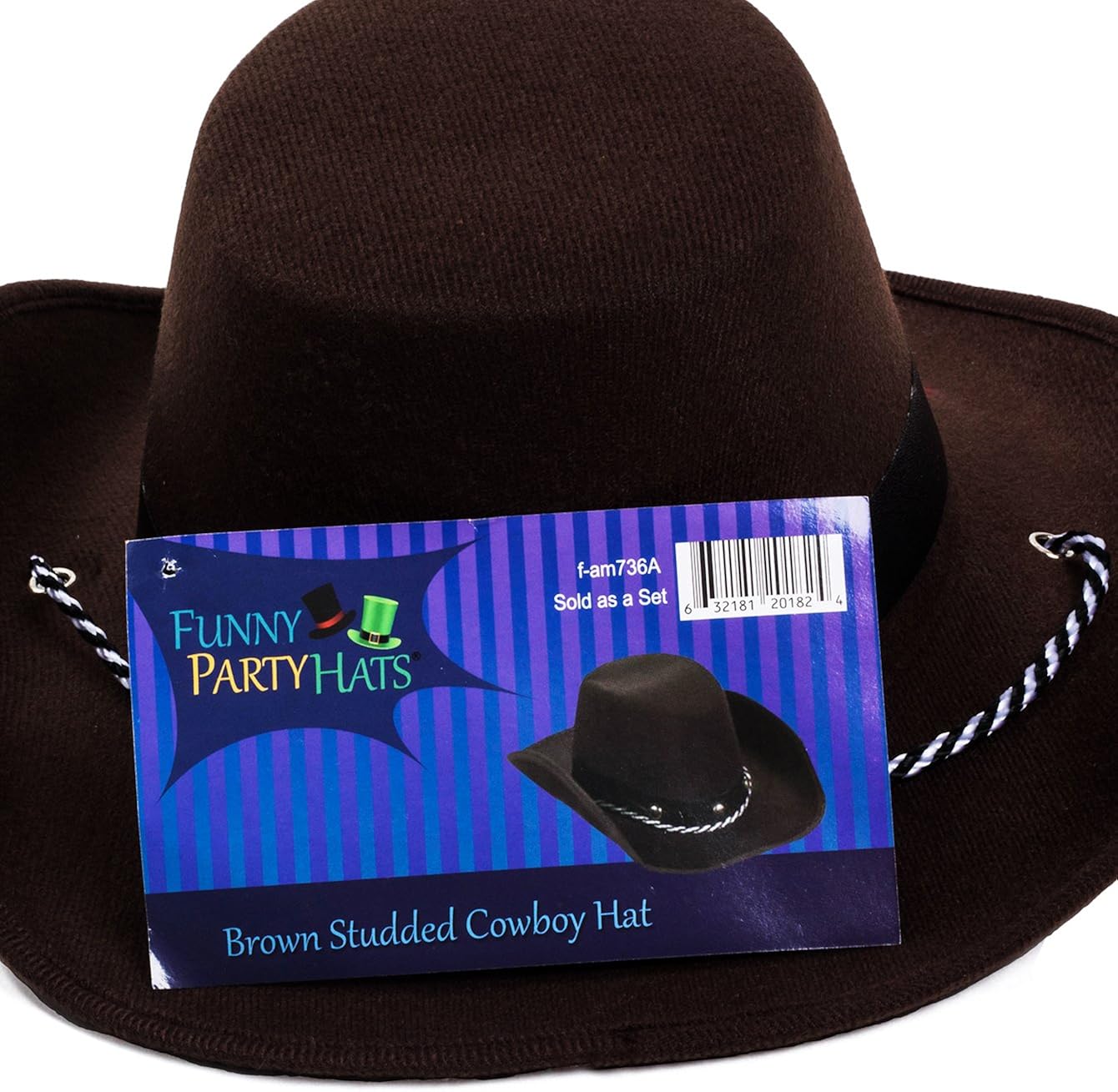 Funny Party Hats Baby Cowboy Hat - Cowboy Hat Toddler – Studded Cowboy Hat - Brown Felt Cowboy Hat - Cowboy Accessories: Clothing