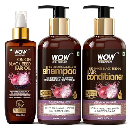 Buy Wow Skin Science Onion Black Seed Oil Ultimate Hair Care Kit