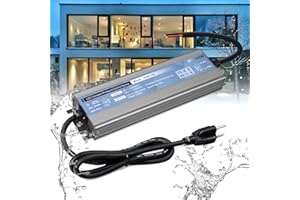 QNNP® LED Driver 200 Watts 12V DC Low Voltage Transformer Waterproof IP67 Power Supply Transformer Adapter AC 100V-120V to 12V DC, LED Power Supply for Indoor Outdoor LED Lighting