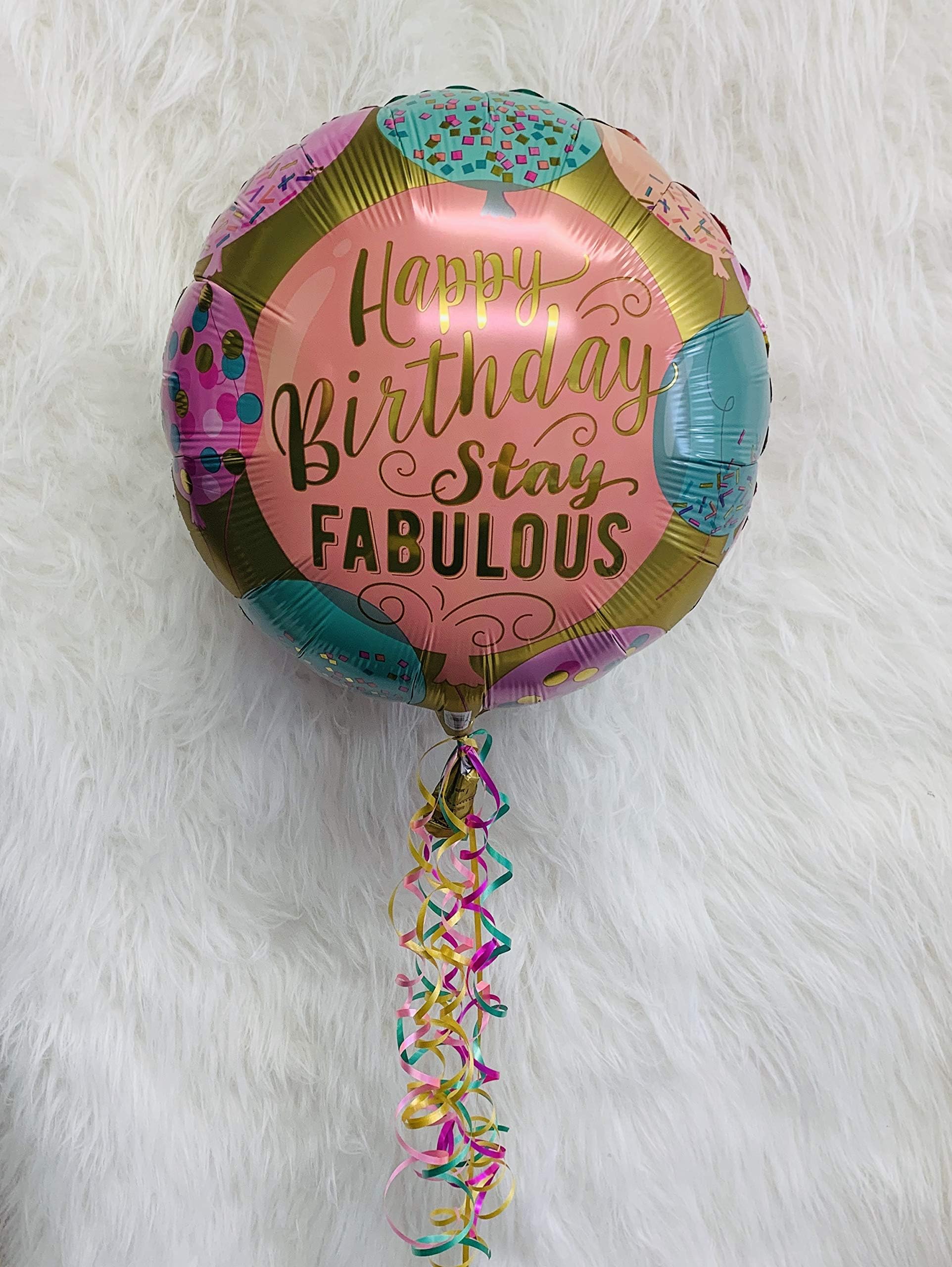 Love Balloons Bedfordshire Happy Birthday Stay FABULOUS Foil 18” Inflated in a box