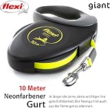 flexi Giant Professional L Tape 10 m Black Neon Yellow Pet Leash view 3