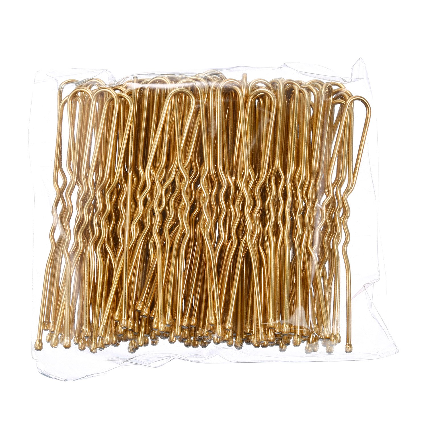 eBoot 100 Pack of U Shaped Hair Pins Bun Hair Pins with Box and Storage Bag, Golden (5 cm/ 2 Inches) : Beauty
