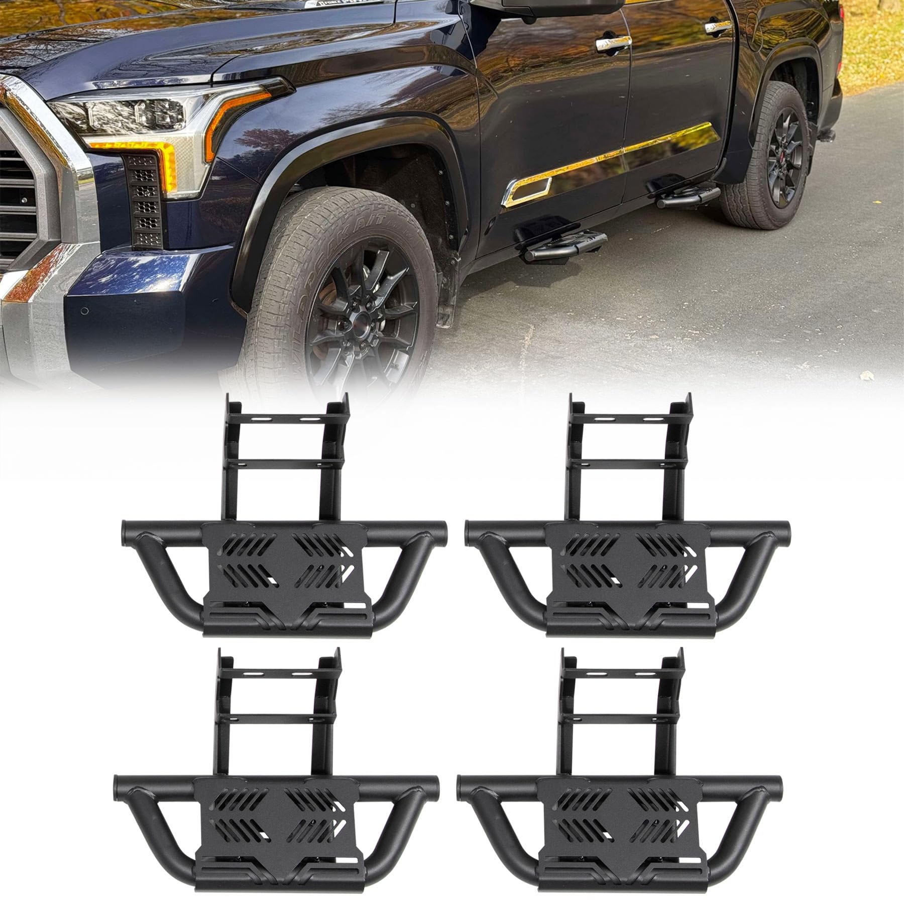 Photo 1 of Trumgeta 4PCS EZ Side Steps Fit for 2022-2025 2026 Toyota Tundra CREWMAX CAB 6.7" Tundra Running Boards Step Bars
