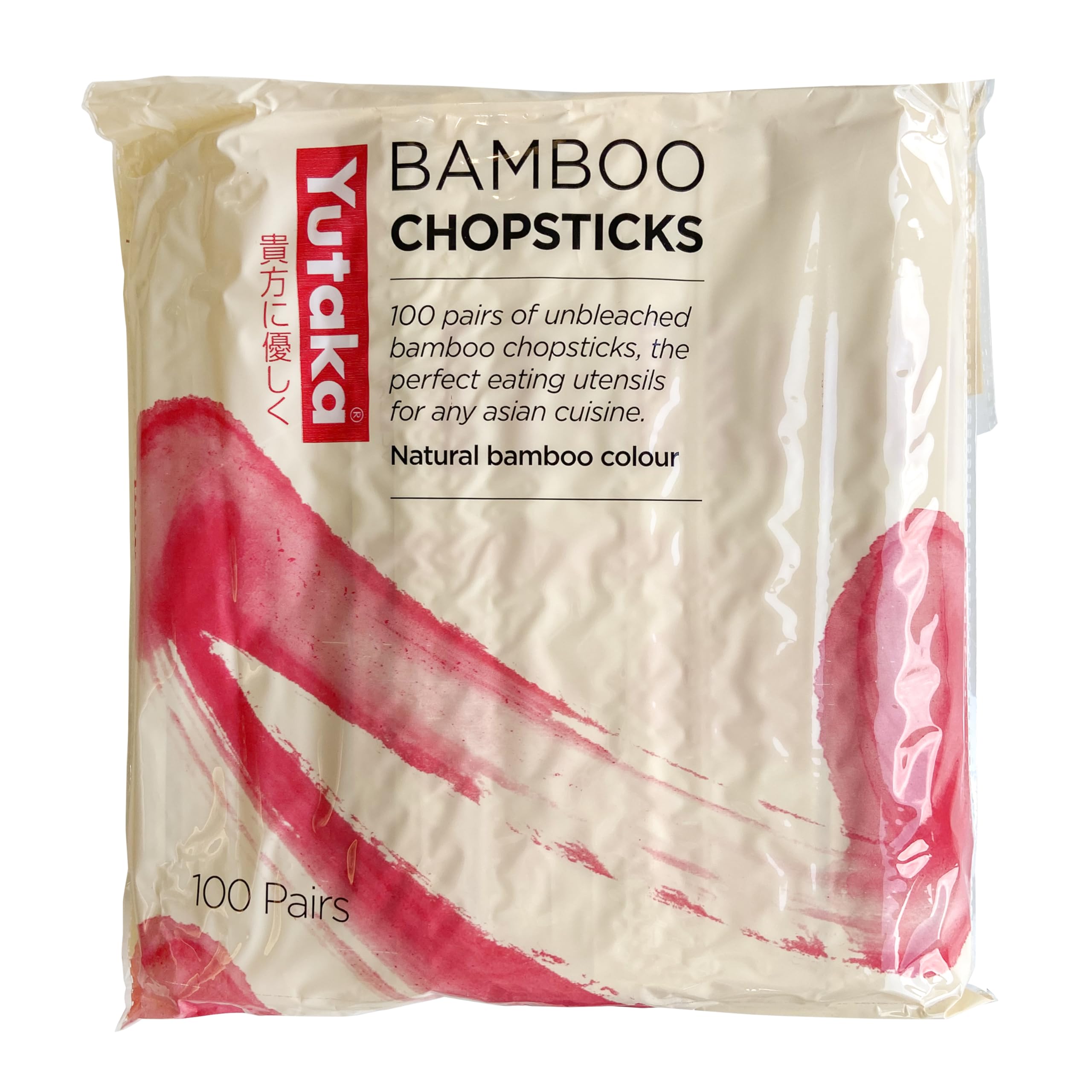 Yutaka Genroku Bamboo Chopsticks 100pc | Premium Japanese Disposable Chopsticks for Sushi, Bento, and Asian Cuisine, Natural Brown