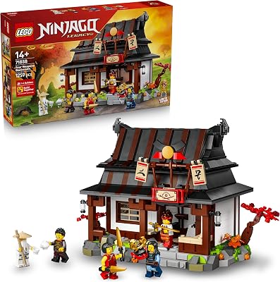 NINJAGO 15-jähriges Jubiläum: Vier-Waffen-Schmiede - Ninja Haus Spielzeug mit sammelbarer Minifigur und Sammelkarten - Nostalgisches Geschenk für Jungen ab 14 Jahren und Erwachsene Fans - 71858