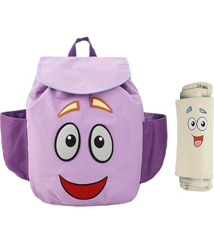 AI ACCESSORY INNOVATIONS Dora The Explorer's Backpack, 12” Girls Mini Cosplay Backpack, Purple