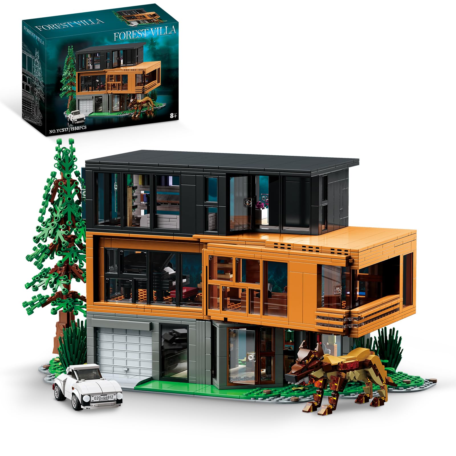 Photo 1 of Forest House Building Set with Lights, Haunted House Villa Architecture Model for Romance Films Fans, Compatible with Lego for Adults, Halloween Christmas Toy Gifts for Kids Boys Aged 8+ (1550 PCS)