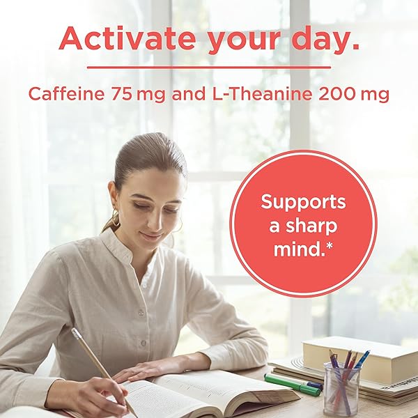 ONE A DAY BRAIN SUPPLEMENT – BRAIN SUPPLEMENTS FOR MEMORY AND FOCUS SUPPORT, CONCENTRATION AND FOCUS SUPPORT, FOCUS SUPPLEMENT FOR ADULTS WITH L-THEANINE, CAFFEINE AND GINSENG, 30 CAPSULES