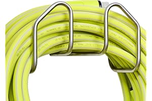 Kings County Tools Garden Hose Holder Wall Mount - Rust-Resistant Stainless Steel Outdoor Water Hose Hanger Hook for 100ft of