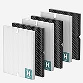 Improvedhand 116130 Filter H Replacement Compatible with Winix 5500-2 AM80 Plasmawave Air Purifier, Include 3 Pack H13 True HEPA High Efficiency Filter and 3 Pack Activated Carbon Odor Filter