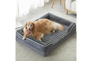 WNPETHOME Waterproof Dog Beds for Large Dogs, Orthopedic XL Dog Bed with Sides, Big Dog Couch Bed with Washable Removable Cover, Pet Bed Sofa with Non-Slip Bottom for Sleeping
