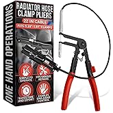 Hose Clamp Tool – Radiator Hose Clamp Pliers Automotive Tool – Corrosion-Resistant Carbon Steel with Ratchet Locking Mechanism – Controlled One-Hand Operation for Tight Engine Cooling System Repairs