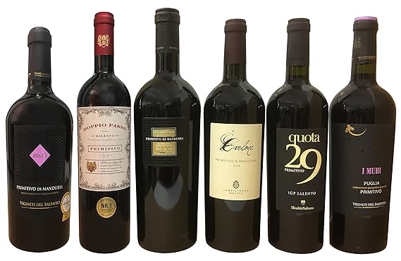 PRIMITIVO Weinpaket, Set, Probierpaket (6 X 0,75 L) Italien