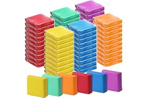 Chivertion 60 Pack Kneaded Rubber Erasers Bulk Colorful Drawing Art Moldable Kneaded Sketching Erasers for Artists Blend, Shade, Smooth, Correct, and Brighten Your Sketches and Drawings