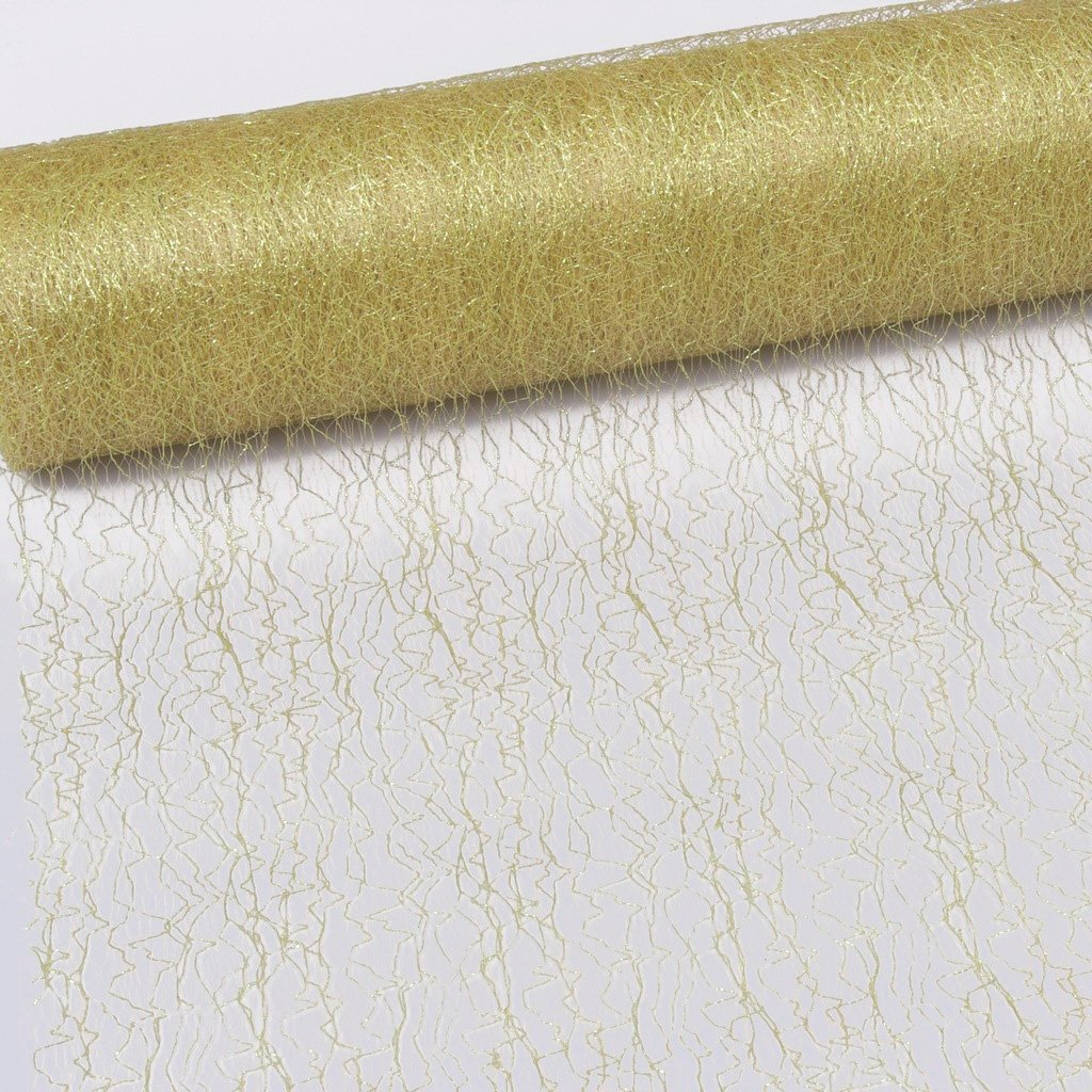 Deko und Band Spiderweb 67 003-R 300 Mesh Table Runner 30 cm Metallic Gold Roll 25 m