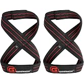 GRIPNOX &ndash; Weight Lifting Straps Figure 8, Anti Slip Padded Wrist Support for Gym Workout Deadlift, Weightlifting, Powerlifting, Hand Bar Grip &amp; Cross Training Strong Weightlifting Wrist Straps.
