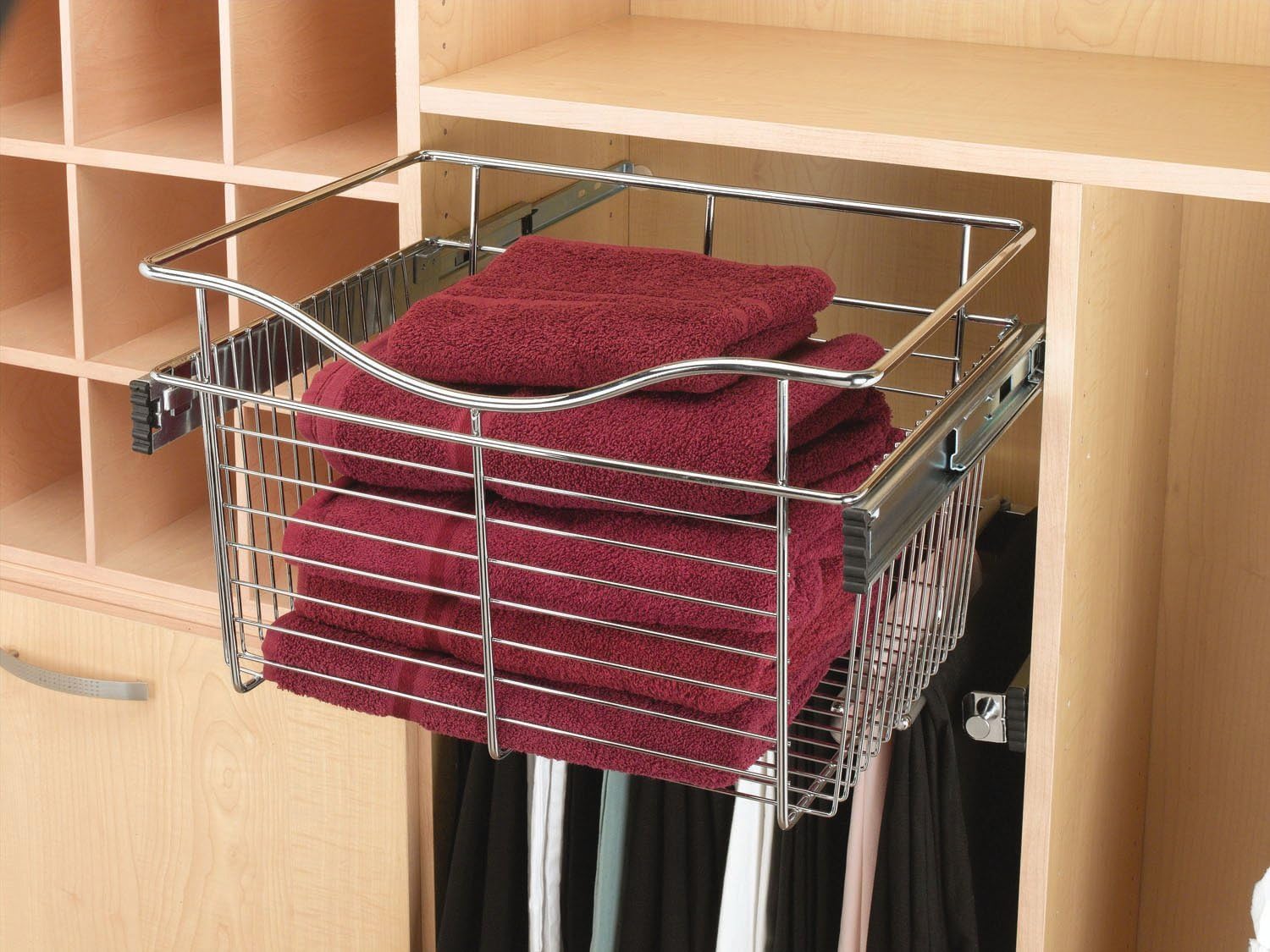 Amazon Com Rev A Shelf Pull Out Closet Basket Cb 181411 Cr 5 18